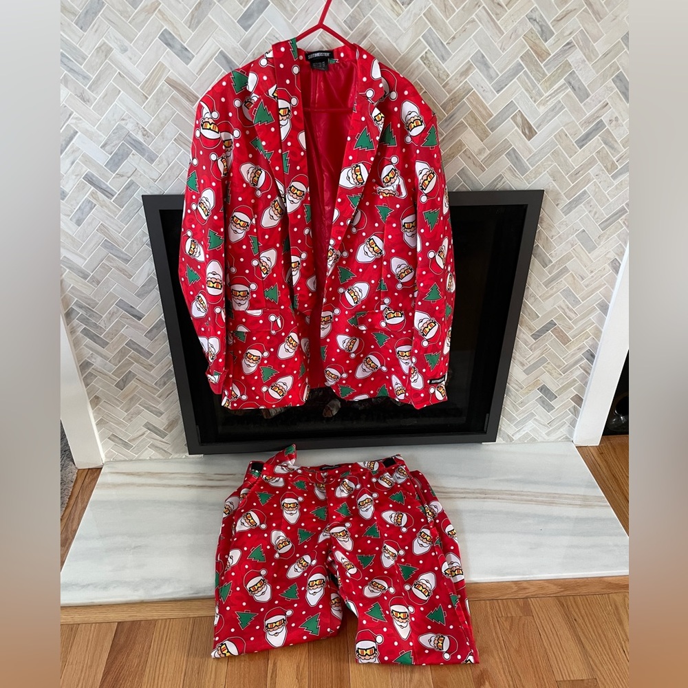 Mens funny Christmas suit